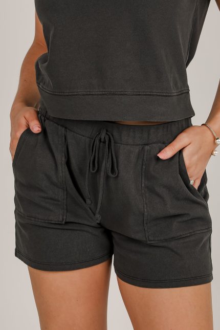 FINAL SALE - Chill Out Black Shorts - DU DEAL