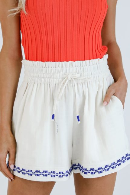 FINAL SALE - Mykonos Memories Ivory Shorts